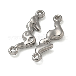 Anti-Tarnish 304 Stainless Steel Textured Irregular Stick Connector Charms&nbsp;STAS-Q334-63P