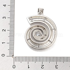 Rack Plating Brass Clear Cubic Zirconia Pendants&nbsp;KK-M293-21P