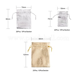 60Pcs 6 Style Organza Bags&nbsp;OP-LS0001-03