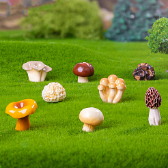 22Pcs 11 Styles Resin Vase Miniature Mushroom Ornaments&nbsp;RESI-CN0001-01
