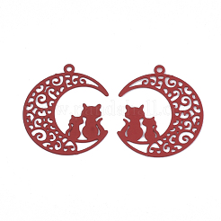 430 Stainless Steel Kitten Pendants&nbsp;STAS-S108-24D