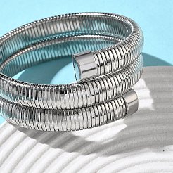 304 Stainless Steel Snake Chain Bangles&nbsp;BJEW-F522-01P