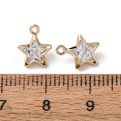 Brass Glass Pendants&nbsp;KK-C253-04G