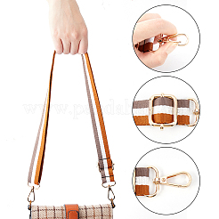2Pcs 2 Style Stripe Pattern Nylon Fabric Bag Straps&nbsp;FIND-WR0003-93