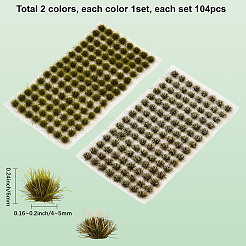 208Pcs 2 Colors Nylon Mini Grass Tufts&nbsp;AJEW-SP0003-17A