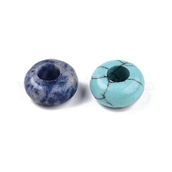 Natural & Synthetic Mixed Stone European Beads&nbsp;G-N344-25