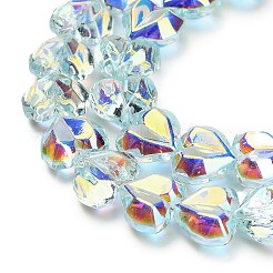 Electroplate Transparent Glass Beads Strands&nbsp;EGLA-B012-AB05