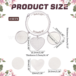 4Pcs 304 Stainless Steel and Brass Bracelets Making&nbsp;BJEW-PH01793