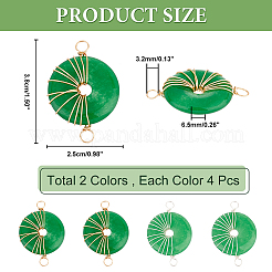 8Pcs 2 Colors Natural Malaysia Jade Connector Charms&nbsp;FIND-AR0003-05