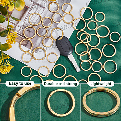 40Pcs 2 Styles Brass Split Key Rings&nbsp;KK-CY0001-05