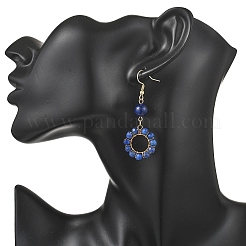 304 Stainless Steel Round Dangle Earrings&nbsp;EJEW-JE06786