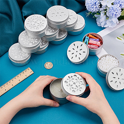 12Pcs 2 Styles Aluminium Shallow Round Candle Tins&nbsp;AJEW-PH0006-30