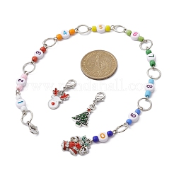 3Pcs Christmas Theme Knitting Row Counter Chains & Locking Stitch Markers Kits&nbsp;HJEW-JM01338-01