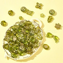 110Pcs 11 Styles Transparent Acrylic Beads&nbsp;OACR-FS0002-07