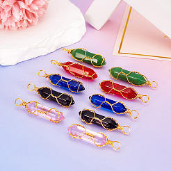 10Pcs 5 Colors Glass Pendants&nbsp;GLAA-TA0002-70