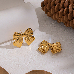 Bowknot 304 Stainless Steel Stud Earrings&nbsp;ON6549