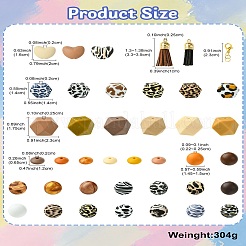 DIY Leopard Print Beadable Pen Beads Kits&nbsp;DIY-CJ0002-65