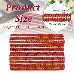 Centipede Braided Polyester Lace Trim&nbsp;OCOR-WH0079-22