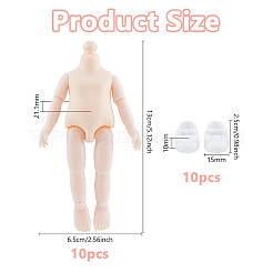 PVC Female Doll Body for Doll Making&nbsp;DIY-WH0504-971