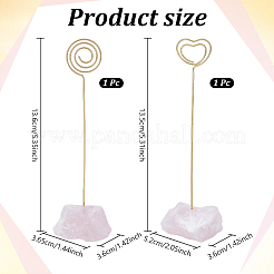 2Pcs 2 Styles Natural Rose Quartz Name Card Holder&nbsp;OFST-FG0001-05