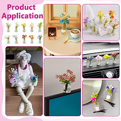 20Pcs 10 Colors Luminous Resin Flower Display Decorations&nbsp;DJEW-PH0001-78