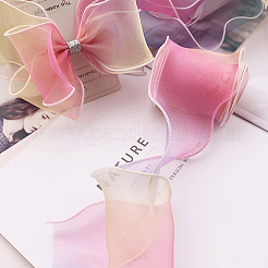 1 Bag Gradient Color Organza Ribbon&nbsp;OHAR-CY0001-01A