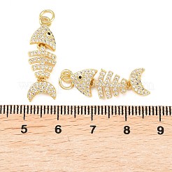 Brass Micro Pave Cubic Zirconia Pendants&nbsp;KK-C162-087A-G