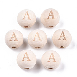 Unfinished Natural Wood European Beads&nbsp;WOOD-S045-143A-01