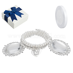 ABS Plastic Imitation Pearl Wedding Bouquet Picture Frame&nbsp;ALRI-NB0001-22