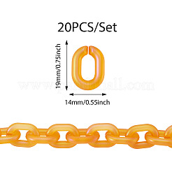 20Pcs Transparent Acrylic Quick Link Connectors&nbsp;OACR-TADJ0001-03H