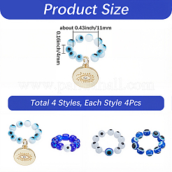 16Pcs 4 Styles Handmade Lampwork Stethoscope Pendant Decorations&nbsp;HJEW-SP0001-62