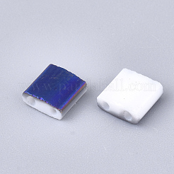 Electroplate Opaque Glass Seed Beads&nbsp;SEED-S023-18C-01E