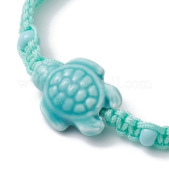 4Pcs 4 Color Porcelain Tortoise Braided Bead Bracelets Set&nbsp;BJEW-JB10058