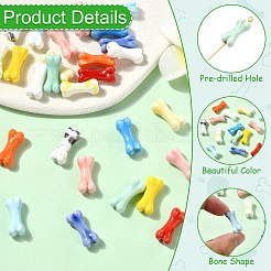 32Pcs 16 Colors Handmade Porcelain Beads&nbsp;PORC-CJ0001-18