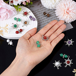 40Pcs 10 Styles Natural Gemstone Pendants&nbsp;G-TA0001-88