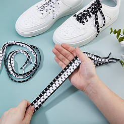 4 Pairs 2 Colors Polyester Flat Shoelaces&nbsp;FIND-FH0012-24