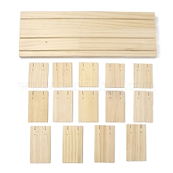 3-Slot Wooden Earring Display Card Stands&nbsp;EDIS-R027-01B-03