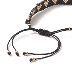 Handmade Japanese Seed Heart Braided Bead Bracelets&nbsp;BJEW-MZ00015