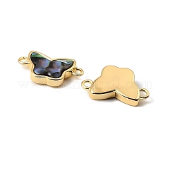 Natural Paua Shell Butterfly Connector Charms&nbsp;KK-G538-39G