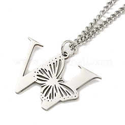 201 Stainless Steel Necklaces&nbsp;NJEW-Q336-01W-P
