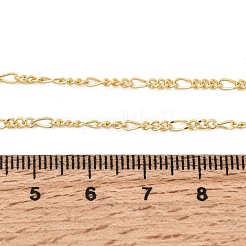 Brass Figaro Chain Necklaces for Women&nbsp;NJEW-B157-02G