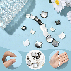 16Pcs 4 Styles Natural White Shell & Black Lip Shell Beads&nbsp;SSHEL-SC0001-35
