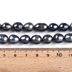 Natural Cultured Freshwater Pearl Beads Strands&nbsp;PEAR-N012-09F-01