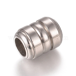 Tarnish Resistant 201 Stainless Steel Grooved Beads&nbsp;X-STAS-L238-012P