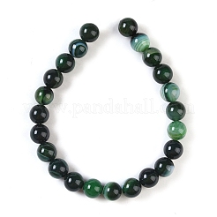 Natural Striped Agate/Banded Agate Beads Strands&nbsp;G-Z060-A01-B27