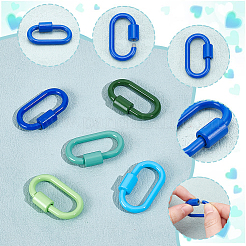5Pcs 5 Styles Baking Paint Alloy Screw Locking Carabiners&nbsp;FIND-DR0002-37