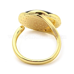 Natural Paua Shell Flat Round Open Cuff Ring&nbsp;RJEW-H220-04G