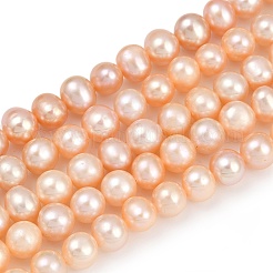 Natural Cultured Freshwater Pearl Beads Strands&nbsp;PEAR-I007-07X-02B