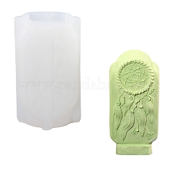 Woven Net/Web with Feather Tablet Scented Candle Food Grade Silicone Molds&nbsp;PW-WG98076-01