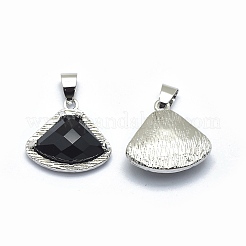 Natural Dyed & Heated Black Agate Pendants&nbsp;G-O176C-09P